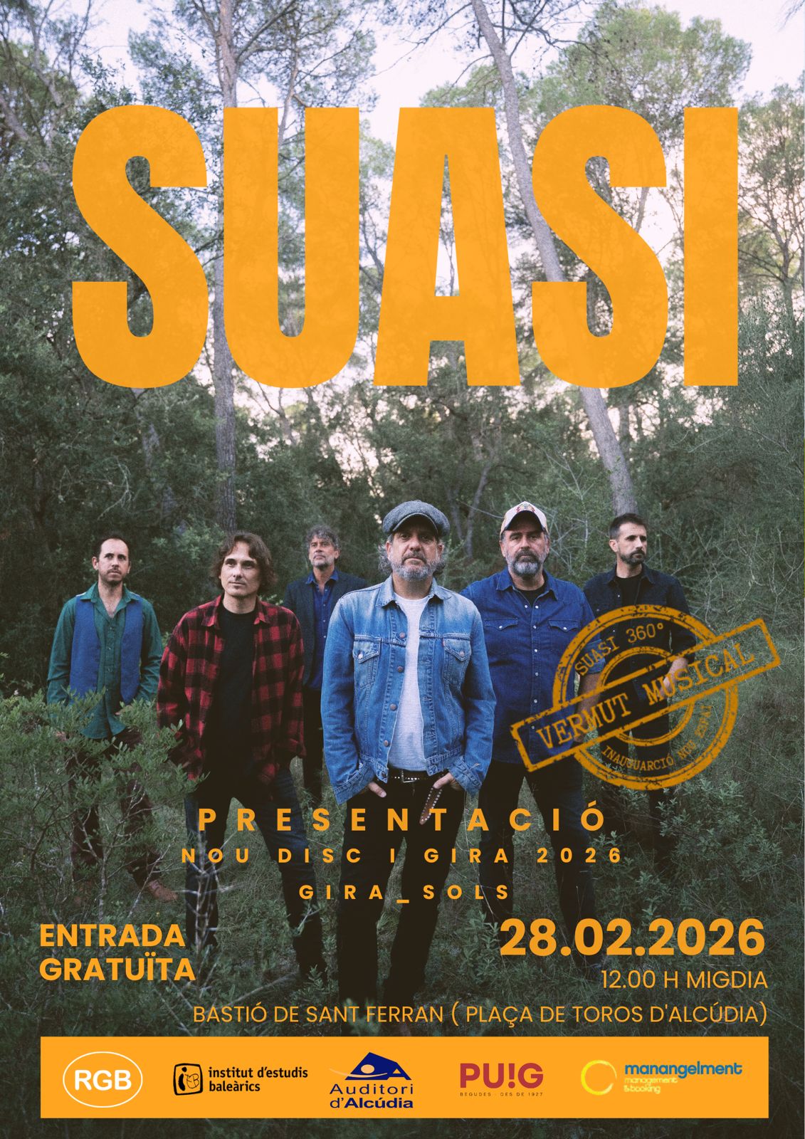 SUASI presenta “Gira-sols” - Concierto en Alcúdia (Plaça de toros) 